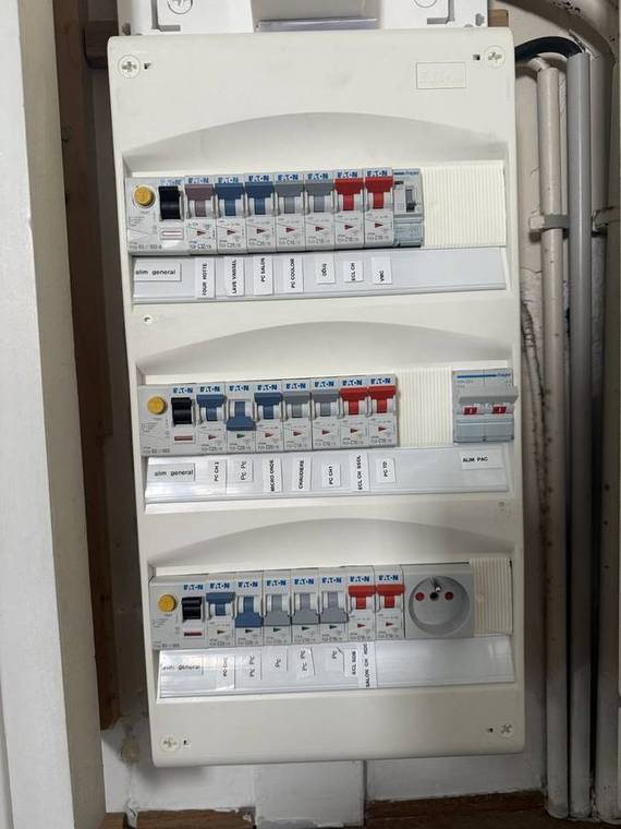 Tableau remis en ordre, chaque circuit repéré et étiqueté